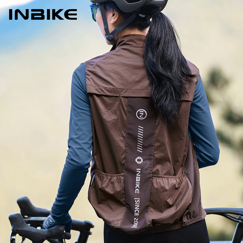 Cycling Rain Jacket Commute - INBIKE Damen Fahrradweste, ärmellos, zum Laufen,