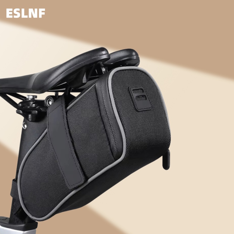 Saddle Bag Under Seat - ESLNF Fahrradsatteltasche Tragbare Mini-Fahrrad-Hecktasche Reflektierende Unter-Sitz-Fahrradtasche