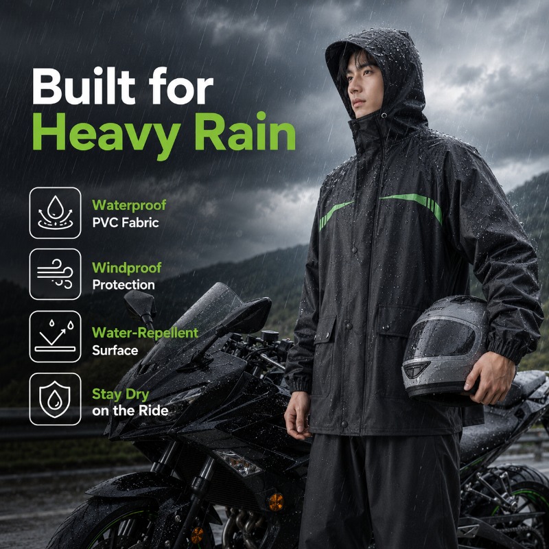 Unisex 2-teiliger wasserdichte – Cycling Rain Jacket Commute Bewertung und Preis